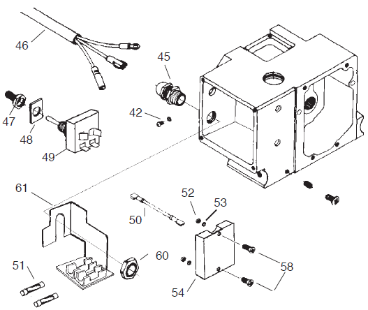 Epic 447HPX Electrical Schematic for 230 Volt Motors parts